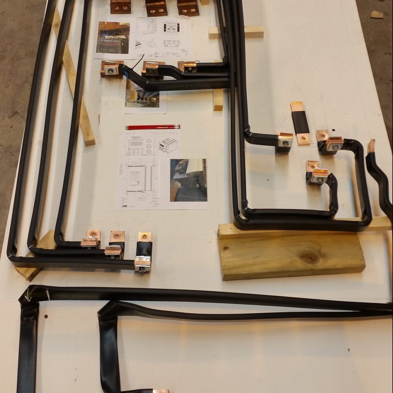 Flexibar instalation for British Sugar panel board - mock up
