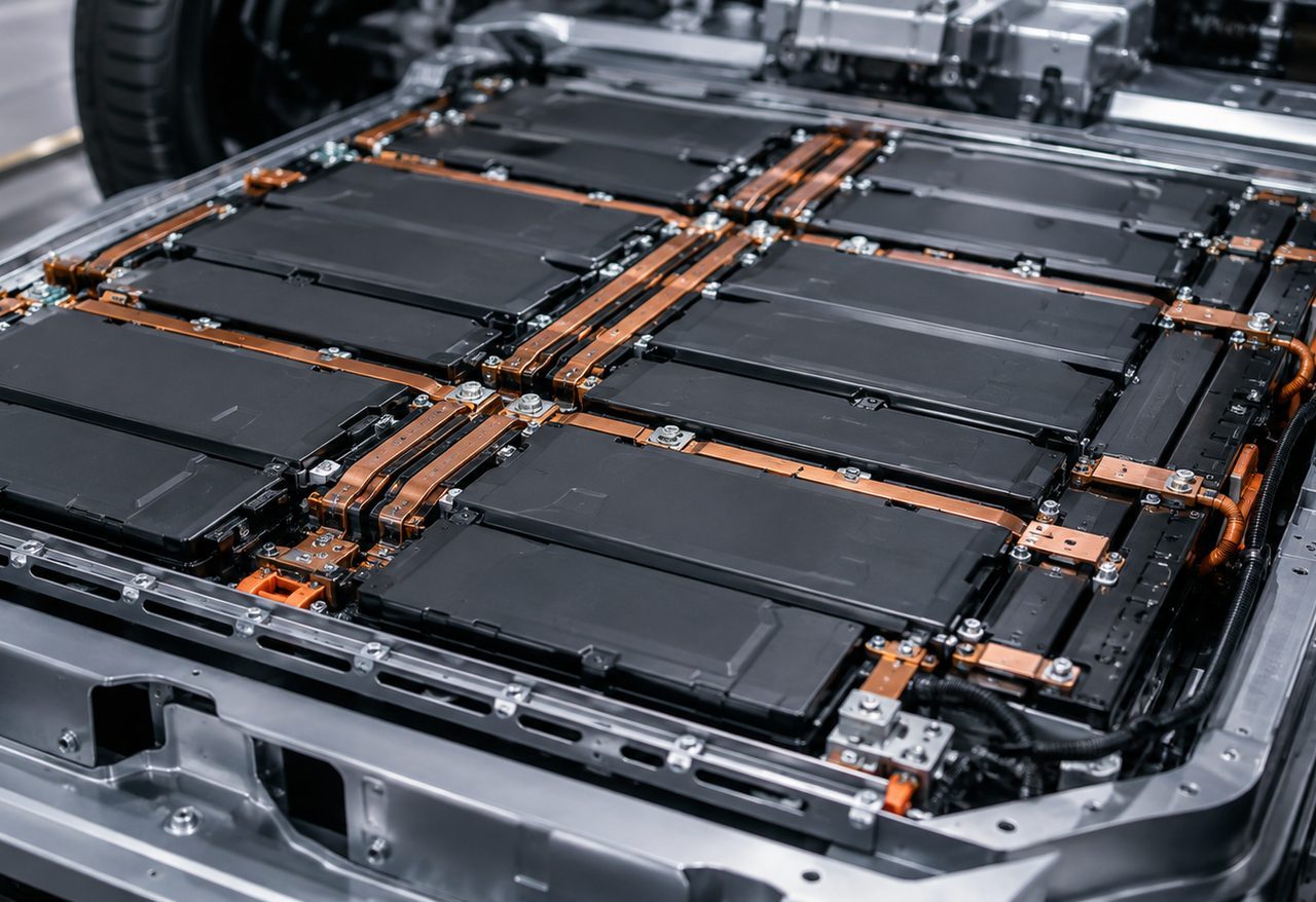 Electric Vehicle Battery Pack Assembly illustration Electric Vehicle Battery Pack