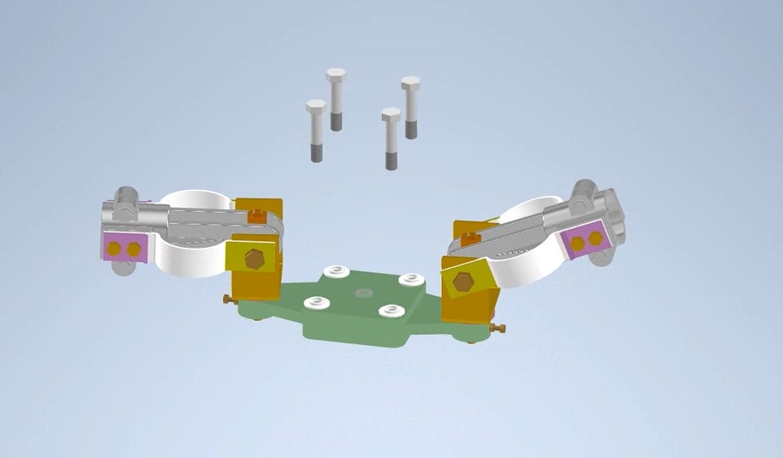 HV Busbar support CAD model