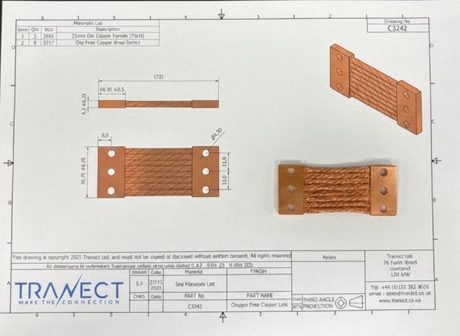 CERN Thermal braid - Oxygen free copper